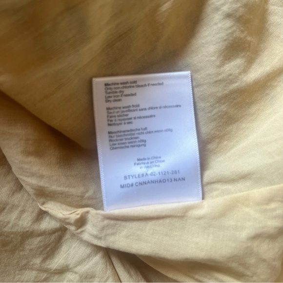 Anine Bing Painterly Leo Peyton Long Sleeve Yellow and Black Mini Dress XXS - Picture 13 of 16